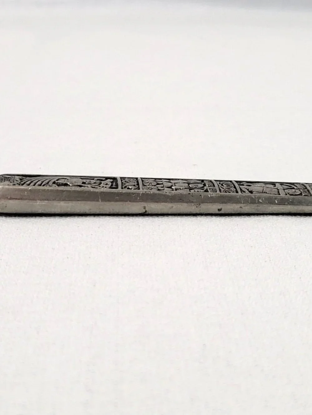 Vintage Konge Tinn Norwegian Pewter Cheese Slicer H-S Norway Viking Saint Olav